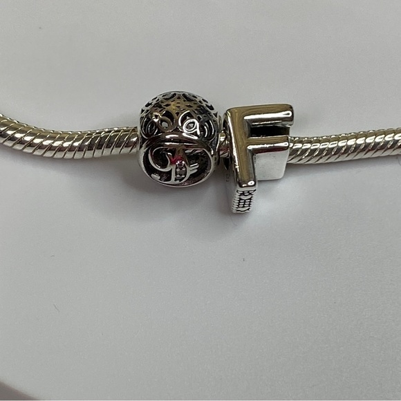 Sterling Silver Vintage Letter F Charm - Picture 6 of 8